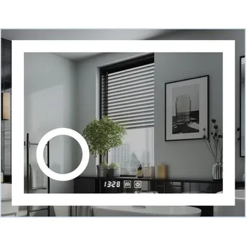 Zrcadlo IREDA Koupelnové zrcadlo s LED osvětlením, 80 x 60 cm