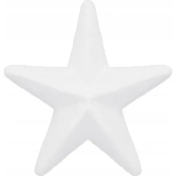 Vánoční dekorace POLYSTYRENOVÁ HVĚZDA HVĚZDIČKA VÁNOČNÍ 12CM