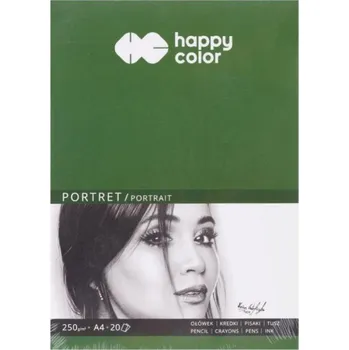 Textilie Paper Design Blok A4/250g,20l BÍLÝ Portret Happy color
