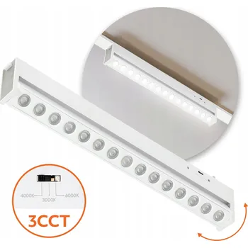 Magnetická lampa Reflektor LED Nástěnný 15W 3CCT Bílá