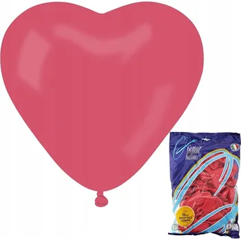 Balónek Latexové balónky Gemar srdce červené 50 kusů