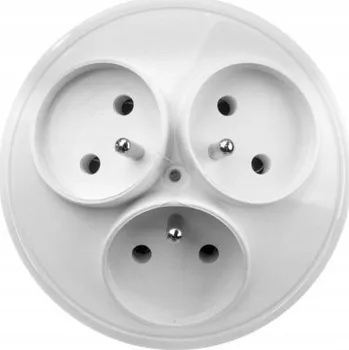 Elektrická zásuvka Elektrická Zásuvka rozbočka Orno bílá