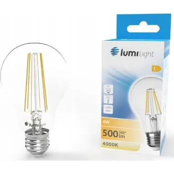 Žárovka LED ŽÁROVKA E27 4W FILAMENT RETRO DEKORATIVNÍ NEUTRÁLNÍ BÍLÁ