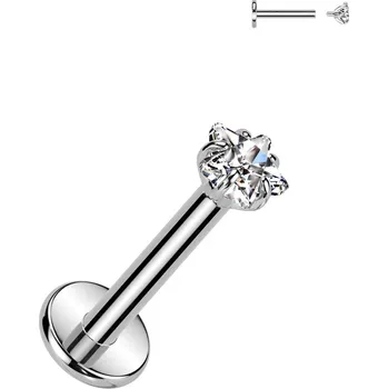 Piercing Šperky4U Piercing do brady - labreta titan hvězda - TIT1349-1206