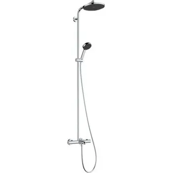 Vodovodní baterie Hansgrohe Activera S Sprchový set s vanovým termostatem, průměr 24 cm, 2 proudy, EcoSmart, chrom