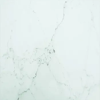 zahrada-XL Stolní deska bílá 50 x 50 cm 6 mm tvrzené sklo mramorový design 322254