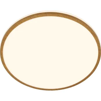 BRILONER Acorus W stropní svítidlo pr.33 cm - 18W, 1850lm, LED, IP44, teplá bílá, bílé/dřevo - BRILONER BRI 3871014