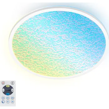 BRILONER Bikager stropní svítidlo pr.42 cm - 22W, 3000lm, LED, dálkový ovladač, CCT, bílé - BRILO BRILO 3857016