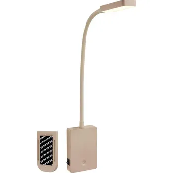 Nástěnné svítidlo BRILONER Cielo lampa na čtení - 2W, 200lm, LED, nabíjecí, stmívatelné, dotykový vypínač, bezdrátové, béžová - BRILONER BRI 2361011