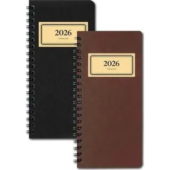 Diář Diář týdenní RETRO na výšku 85x180mm - vínový, černý