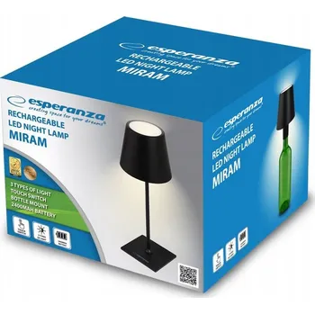 Lampička Stolní lampa Esperanza 1383 černá 3 W