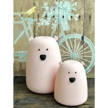 Venkovní osvětlení Rabbit & Friends Dotyková lampička medvídek | růžová 5073/RUZ
