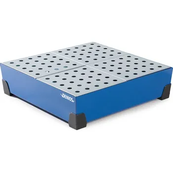 Vana na malé nádoby z oceli, záchytný objem 90 litrů, 774 x 774 x 200 mm, s děrovaným plechem