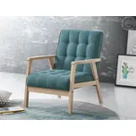 CASARREDO Křeslo čalouněné PETRA kostra přírodní/zelená — zelená