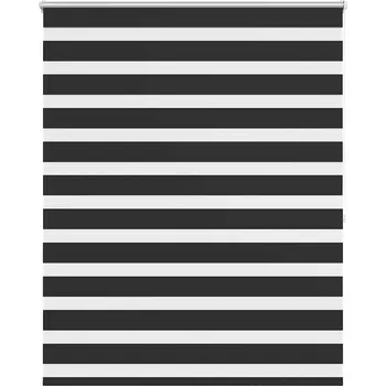 Roleta Roleta den a noc s dvojitou vrstvou, regulace světla, 120 x 175 cm, černá