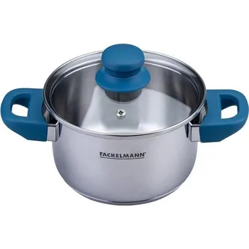Hrnec Fackelmann Essential Ø 16 cm, nerezová ocel, s ergonomickými bakelitovými rukojeťmi, vhodný