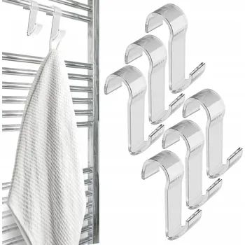 Věšák Sillar Bezinvazivní háčky na radiátor, průhledné, 6 ks