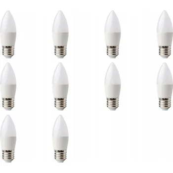 Žárovka LED žárovka svíčka 7W Velký závit E27 Neutrální bílá 4000K SADA 10 Ks