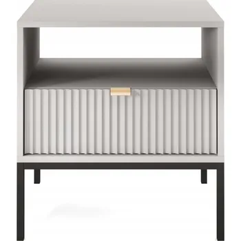 Noční stolek Noční stolek Crow S54 / Šedý + černý rám