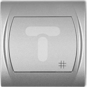 vypínač Křížový vypínač pod omítku Karlik stříbrný 7LWP-6