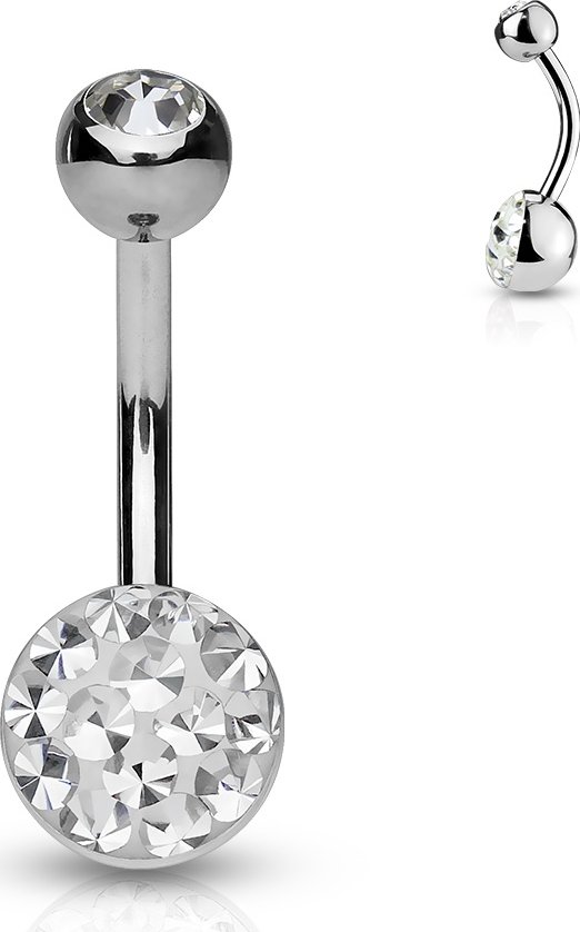 Šperky4U Piercing do pupíku zdobený Crystals from Swarovski® - BS01050-C