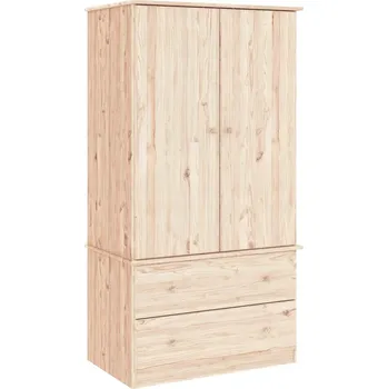 Šatní skříň Dřevěná skříň ALTA z masivního borovicového dřeva 90 x 55 x 170 cm