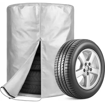 Uskladnění pneumatiky OBAL NA PNEUMATIKY BÍLÝ STŘÍBRO XL 78x115cm