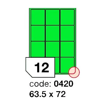 Samolepící etiketa Samolepící etikety Rayfilm Office 63,5x72 mm 100 archů, matně zelená, R0120.0420