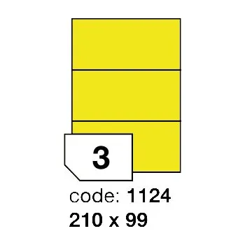 Samolepící etiketa Samolepící etikety Rayfilm Office 210x99 mm 100 archů, matně žlutá, R0121.1124