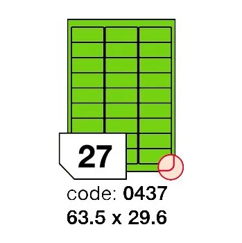 Speciální papír Samolepící etikety Rayfilm Office 63,5x29,6 mm 100 archů, fluo zelená, R0130.0437
