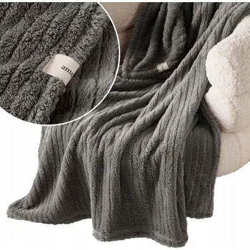 Prostěradlo Deka Room99 polyester 130 cm x 170 cm šedá