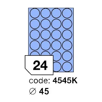 Samolepící etiketa Samolepící etikety Rayfilm Office průměr 45 mm 100 archů, matně modrá, R0123.4545K