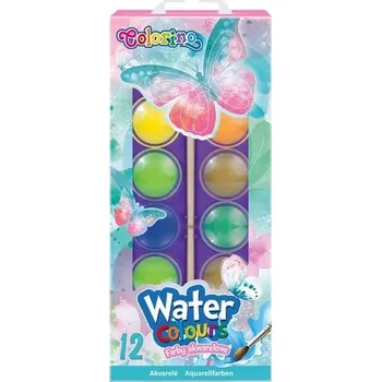 Výtvarná barva Colorino Akvarelové barvy – malá sada 12 barev Dreams 22297PTR