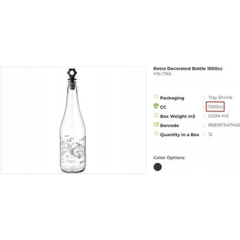 Elegantní skleněný džbán 1000 ml s dekorací