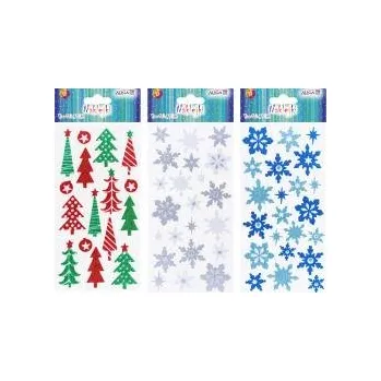 samolepka Vánoční pěnové Samolepky se třpytkami - Aliga