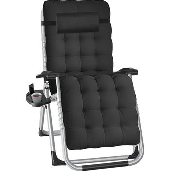 TecTake GmbH 405085 lehátko cloud skládací, plynule nastavitelné - černá,za kus