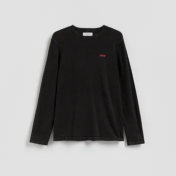 Pánský svetr Reserved - Svetr s potiskem - černý - 641HD-99X - 641HD-99X-L