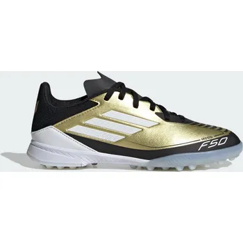 Kopačky ADIDAS Kopačky Messi F50 League Turf Kids 35 BÍLÁ|ČERNÁ|ŽLUTÁ