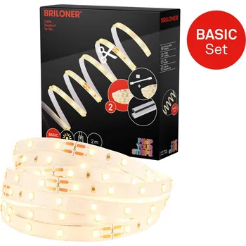 LED páska BRILONER Pimp Your Stripe základní sada LED Strip 2m, teplá bílá, On/Off - BRILONER BRI 2150112