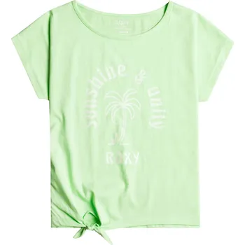 cyklistický dres ROXY Dětské turistické tričko Roxy Pura Playa ZELENÁ