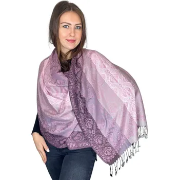 Šál Pašmína - Celestine - Světle růžová