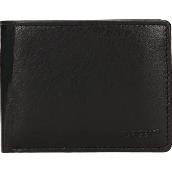 Lagen pánská peněženka kožená V-3 - černá - BLK