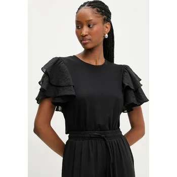 Pánské tričko Plátěné tričko Answear.LAB E25.39.FLK černá 99X, vel. L