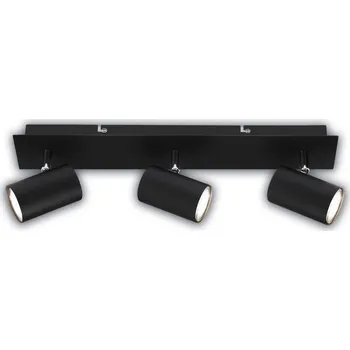BRILONER Isil A LED stropní bodové svítidlo, energetická třída A, 3-ramenné, 50.000h životnost, nastavitelné, černé - BRILO BRILO 2840035