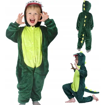 Karnevalový kostým DINOSAURUS PYŽAMO KIGURUMI DINO DRAK DĚTSKÉ OVERAL KOSTÝM NA Karneval 110