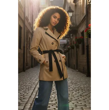 Dámský kabát TopMode Dámský elegantní jarní/podzimní trenčkot 478462