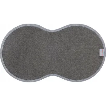 Miska pro psa Podložka pod misku Max-Dywanik šedá textilní oválná 24x43 cm