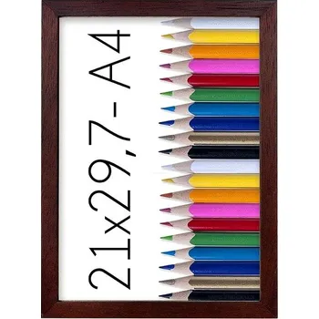Rám na obraz TRADAG Fotorámeček 21 × 29,7 cm, hnědý