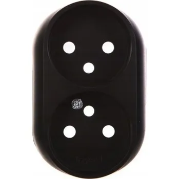 vypínač VALENA ALLURE Krycí rámeček pro 2 zásuvky/vypínače, černý 753998