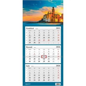 Kalendář Kalendář 2026 třídílný Západ slunce HELMA